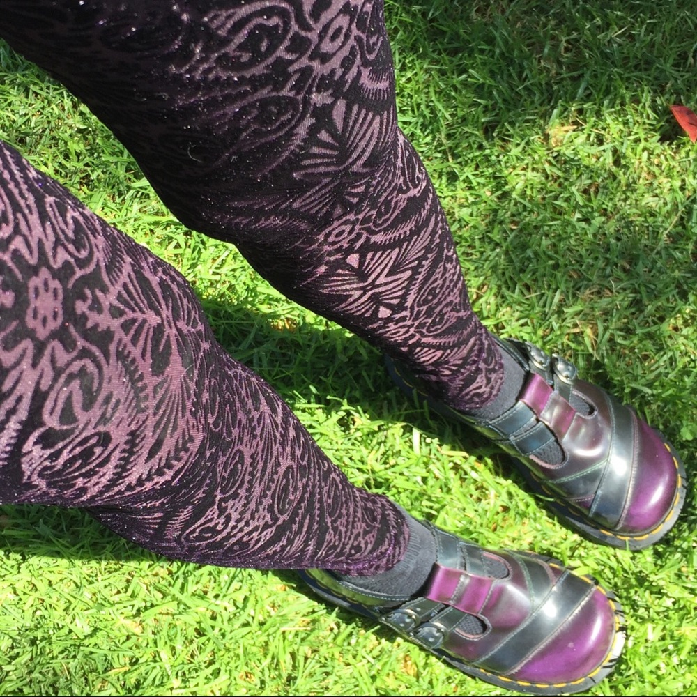 Dr. Martens Mary Jane Style Purple and Navy Shoes